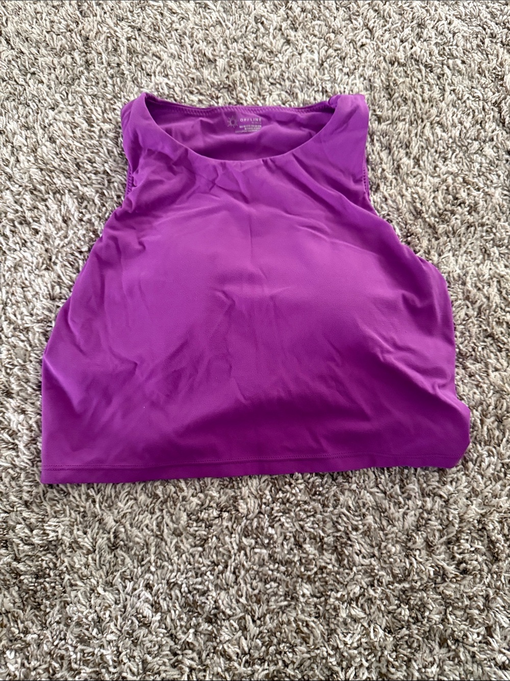 aerie Vibrant Purple High Neck Crop Tank